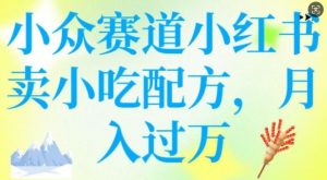 小众赛道小红书卖小吃配方,操作简单,月入过W-网赚项目众筹网