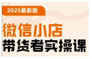 2025最新版微信小店带货者实操课,基础操作到高级运营技巧,快速上手-网赚项目众筹网