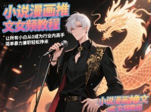 小说漫画推文女频教程,让所有小白从0成为行业内高手,简单暴力兼职轻松挣米-网赚项目众筹网