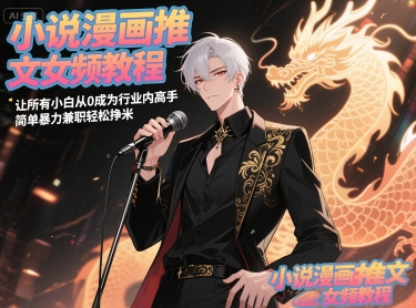 小说漫画推文女频教程，让所有小白从0成为行业内高手，简单暴力兼职轻松挣米-网赚项目众筹网
