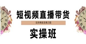 短视频直播带货实操班,实体商家逆袭之路-网赚项目众筹网