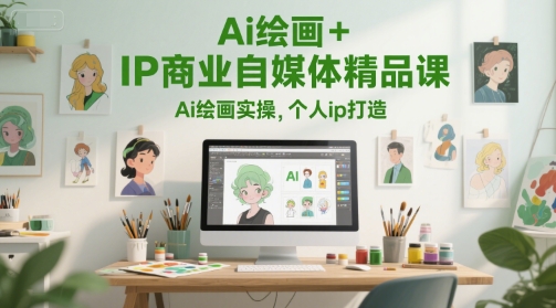 Ai绘画+IP商业自媒体精品课，Ai绘画实操，个人ip打造-网赚项目众筹网