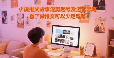 小说推文故事混剪起号及运营思路，看了做推文可以少走弯路-网赚项目众筹网