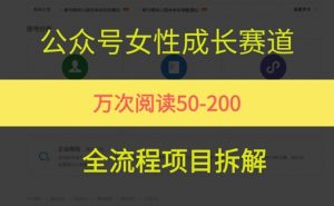 公众号女性赛道,最近爆火系列,条条作品阅读量10w+-网赚项目众筹网