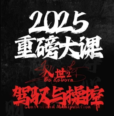 2025重磅大课，入世2，驾驭与控制-网赚项目众筹网