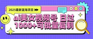 视频号AI美女跳舞暴力起号玩法,日入1k+,全程软件操作,小白也能玩的项目-网赚项目众筹网