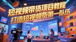 短视频带货项目教程,打造短视频带货第一队伍-网赚项目众筹网