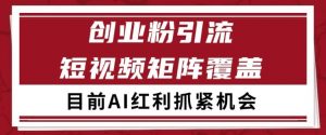 小红书某音创业赛道引流获客 自热矩阵日引200+【揭秘】-网赚项目众筹网