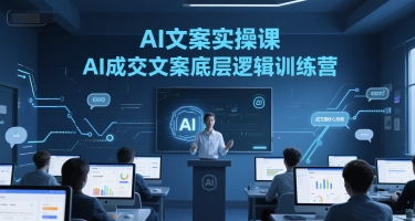 AI文案实操课，AI成交文案底层逻辑训练营-网赚项目众筹网