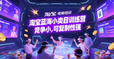 淘宝蓝海小类目训练营， 竞争小，可复制性强-网赚项目众筹网