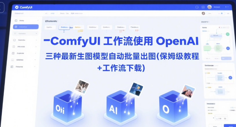 ComfyUI 工作流使用 OpenAI 三种最新生图模型自动批量出图(保姆级教程+工作流下载)-网赚项目众筹网