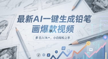 最新AI一键生成铅笔画爆款视频，多平台分发，日 入1k+，小白轻松上手【揭秘】-网赚项目众筹网