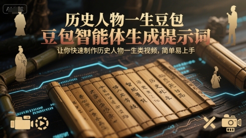 历史人物一生豆包智能体生成提示词，让你快速制作历史人物一生类视频，简单易上手-网赚项目众筹网