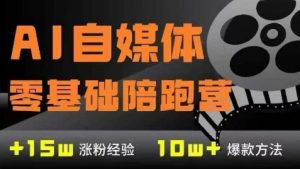 AI自媒体0基础到稳定变现训练营,7大模块带你实现AI自媒体变现-网赚项目众筹网