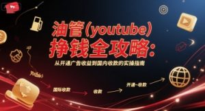 油管(youtube)挣钱全攻略:从开通广告收益到国内收款的实操指南-网赚项目众筹网
