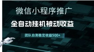 小程序推广项目最新3.0,上手简单,长期稳定,独家引流方法,让你真正实现睡后收入【揭秘】-网赚项目众筹网