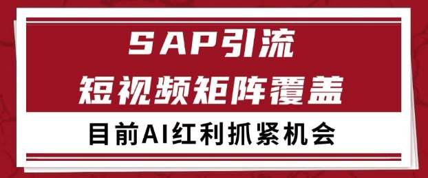 小红书某音sap赛道引流获客 自热矩阵日引200+【揭秘】-网赚项目众筹网