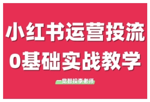 小红书运营投流，小红书广告投放从0到1的实战课，学完即可开始投放（更新）-网赚项目众筹网