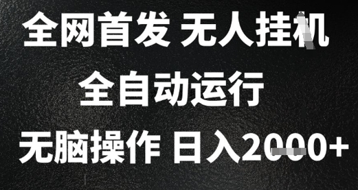 2025首发无人挂G项目，日入2k+，全自动运行，无脑操作，长期稳定 小白可玩【揭秘】-网赚项目众筹网