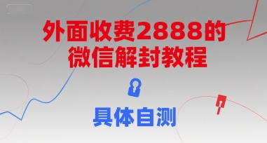 外面收费2888的微信解封教程，具体自测-网赚项目众筹网