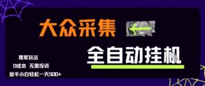 大众采集全自动玩法,新手小白轻松一天5张+,操作简单零成本【揭秘】-网赚项目众筹网