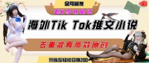海外tiktok小说推文暴力项目,高停留率,高转化率,上手后一天搞顿饭钱不是问题-网赚项目众筹网