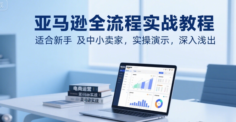 亚马逊全流程实战教程，适合新手及中小卖家，实操演示，深入浅出-网赚项目众筹网