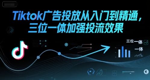 Tiktok广告投放从入门到精通，三位一体加强投流效果-网赚项目众筹网