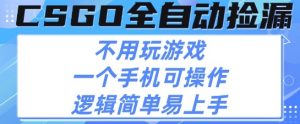 CSGO自动捡漏项目,最新独家玩法,不用挂G不用玩游戏,一个手机即可操作,新手小白轻松月入1W+【揭秘】-网赚项目众筹网