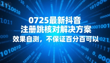 0725最新抖音注册跳核对解决方案，效果自测，不保证百分百可以-网赚项目众筹网
