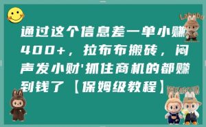 通过这个信息差一单小挣4张+,拉布布搬砖,闷声发小财抓住商机的都挣到钱了【保姆级教程】-网赚项目众筹网
