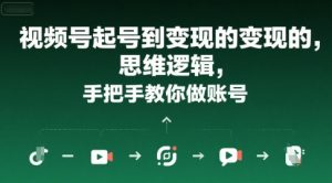 视频号起号到变现的思维逻辑,手把手教你做账号-网赚项目众筹网