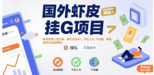 国外虾皮挂G项目:账号扔那儿自己刷,每天白捡米+,不拉人头、不动脑,单机日收益两张+【揭秘】-网赚项目众筹网