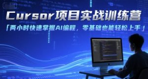 Cursor项目实战训练营,两小时快速掌握AI编程,零基础也能轻松上手-网赚项目众筹网