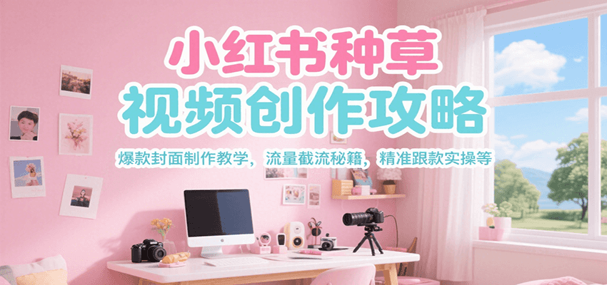 小红书种草视频创作攻略，爆款封面制作教学 ，流量截流秘籍 ，精准跟款实操等-网赚项目众筹网