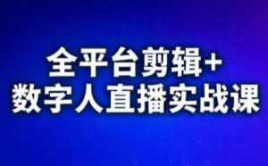 视频号、快手、抖音全平台剪辑+数字人直播实战课(更新6月)-网赚项目众筹网