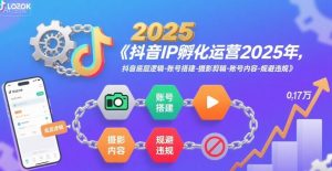 抖音IP孵化运营2025年，抖音底层逻辑-账号搭建-摄影剪辑-账号内容-规避违规-网赚项目众筹网