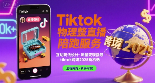 Tiktok物理整蛊直播陪跑服务-tiktok跨境2025-网赚项目众筹网