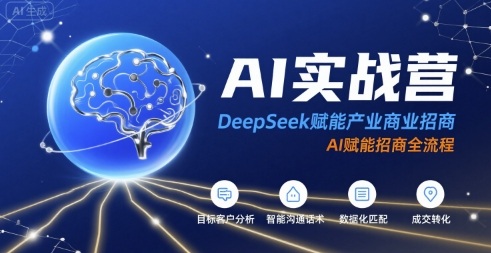 AI实战营：DeepSeek赋能产业商业招商，AI赋能招商全流程-网赚项目众筹网