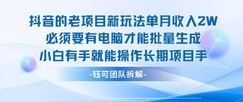 老项目新玩法单月收入2W小白有手就能操作长期项目-网赚项目众筹网