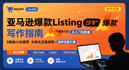 亚马逊爆款Listing写作方法，亚马逊0基础小白也能写爆款自带流量的Listing-网赚项目众筹网