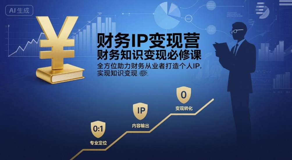 财务IP变现营，财务知识变现必修课，全方位助力财务从业者打造个人IP，实现知识变现-网赚项目众筹网