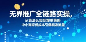 无界推广全链路实操,从算法认知到爆单策略,中小商家低成本引爆精准流量-网赚项目众筹网
