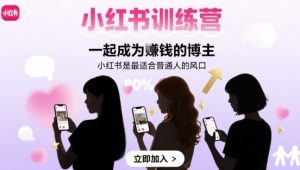 小红书训练营一起成为賺钱的博主,小红书是最适合普通人的风口-网赚项目众筹网
