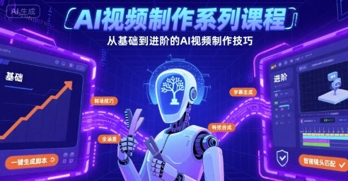 AI视频制作系列课程，从基础到进阶的AI视频制作技巧全涵盖-网赚项目众筹网