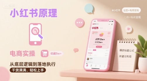 小红书原理以及详细实操流程，小红书电商教程-网赚项目众筹网