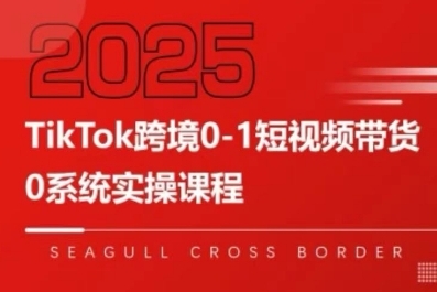 TikTok跨境0-1短视频带货，系统拆解TikTok跨境带货全链路，实现跨境可持续盈利-网赚项目众筹网