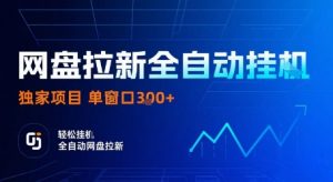 网盘拉新全自动挂G,独家技术,操作简单,自动完成拉新任务,单窗口3张【揭秘】-网赚项目众筹网