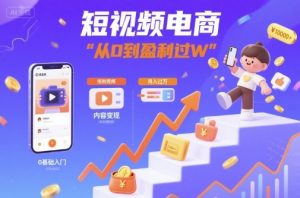 短视频电商:短视频变现从0到盈利过W-网赚项目众筹网