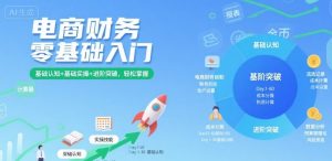 电商财务零基础入门,基础认知+基础实操+进阶突破,轻松掌握-网赚项目众筹网
